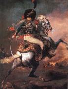 An Officer of the Imperial Horse Guards Charging, Theodore Gericault